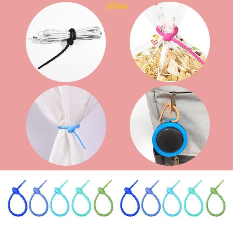 Melhores Laços Fio Coloridos Doces Saco Reutilizável Silicone Para Empacotar E Elaborar