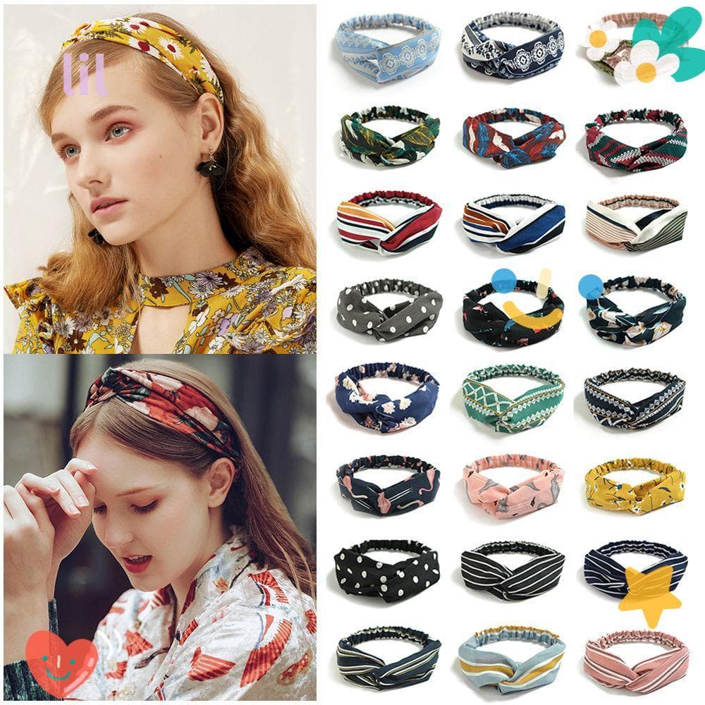 LIL Bohemian Hairbands Acessórios Para Cabelo Envoltório De Cabeça Nó Cruzado Chapéu Feminino