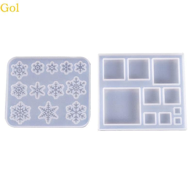 Quadrado Floco Neve Fazendo Moldes Para Criativo Pingente Natal Molde Resina Epoxy Fundi