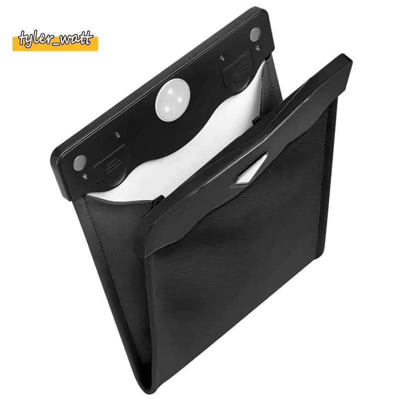 [tyler_w] Lixeira De Carro LED Bolsa De Lixo À Prova D'água Bolso De Armazenamento De Couro PU De Vazamentos Reutilizáve