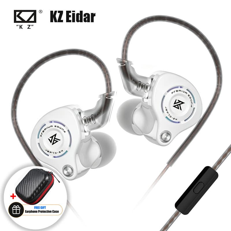 Novos Fones de Ouvido Profissionais com Fio KZ Eldar Compatíveis com Smartphone, Tablet e PC, Cabo Destacável