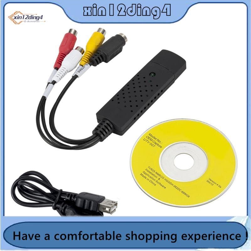 Conversor USB 2.0 Para DVD Placa De Captura De Vídeo Analógico Formato Digital Adaptador PC De Gravação De Áudio