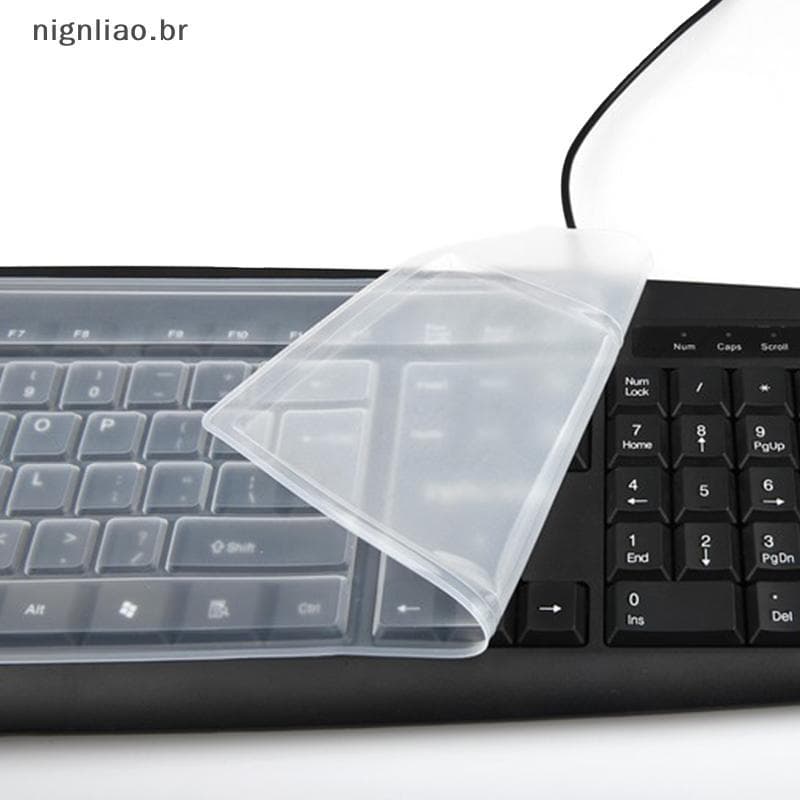 nignliao Universal À Prova De Poeira Silicone Desktop Teclado Do Computador Capa Protetor De Pele Filme BR
