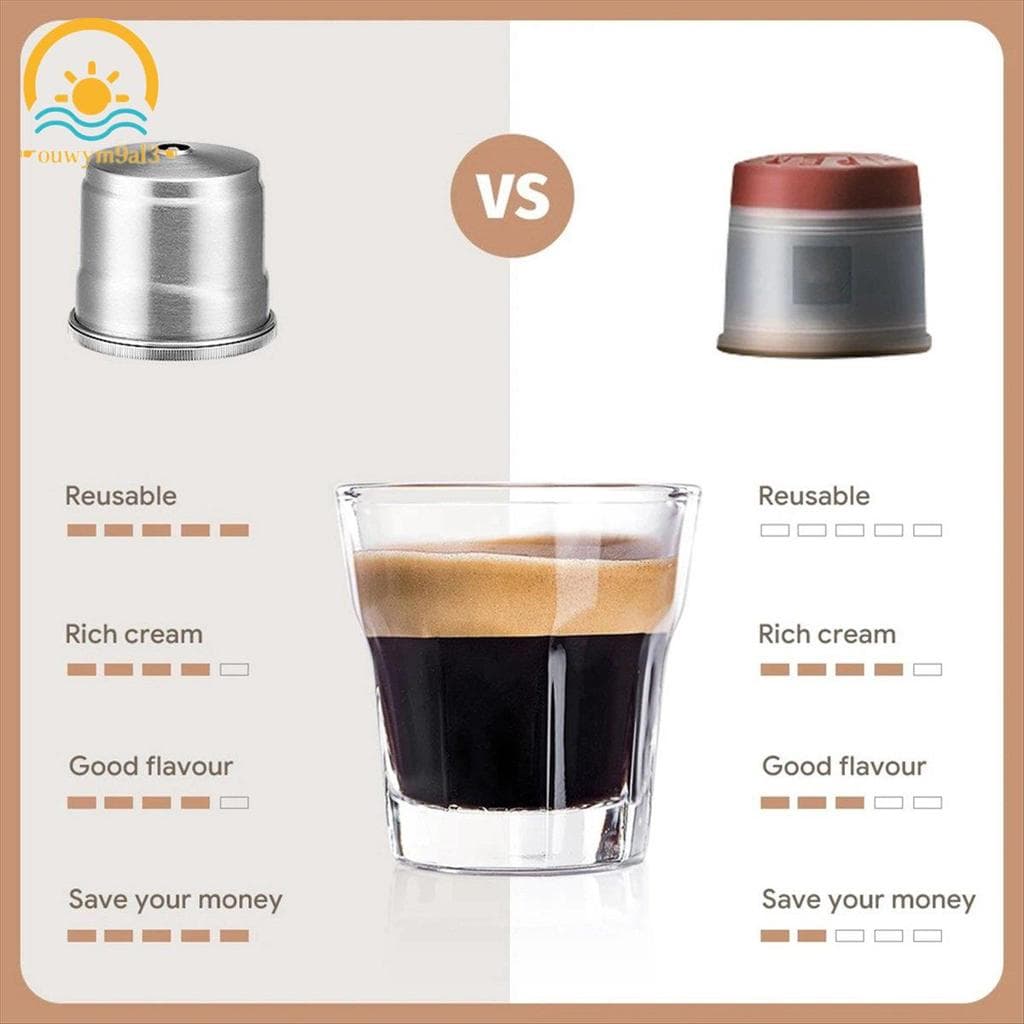 Para X7/Y3/Y5 Cápsula De Café Reutilizável Filtros Recarregáveis Colher De Aço Inoxidável Escova De Limpeza Fácil De Usa