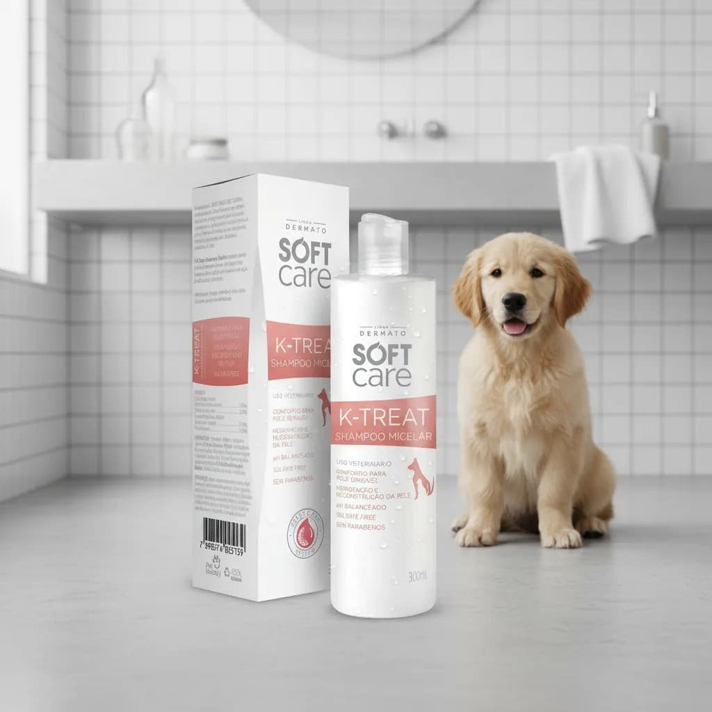 Shampoo Micelar K-treat Soft Care Para Cães e Gatos 300ml
