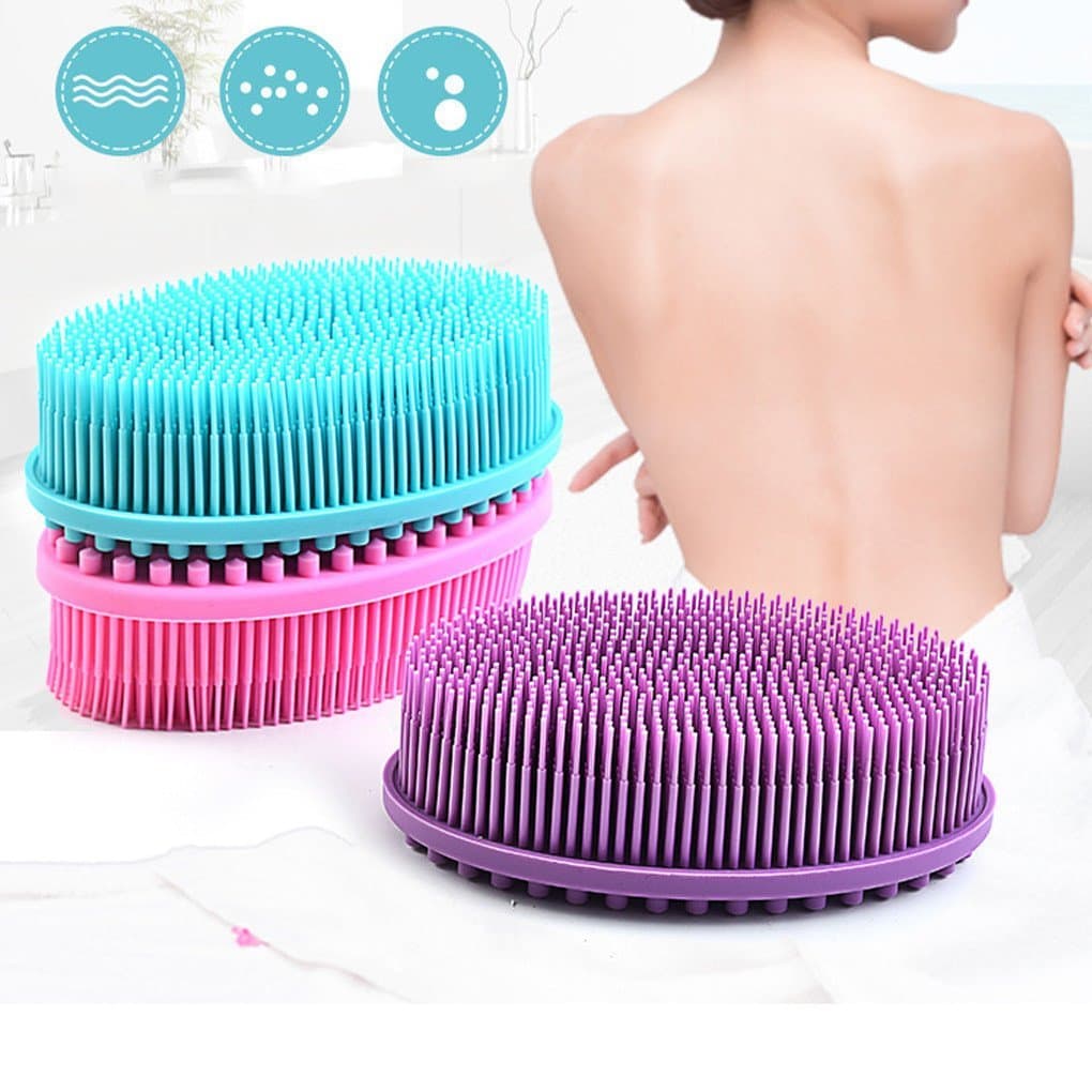 Escova De Silicone Macia Para Banho De Esfoliante Bebê Shampoo Massagem Facial Dropship
