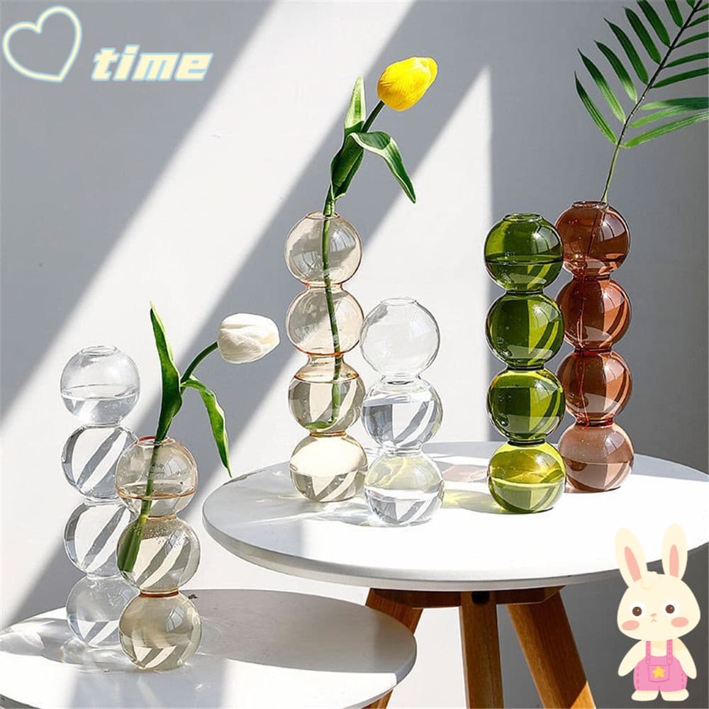 Vaso De Vidro Bolha Tempo Decoração De Flores Terrário Escritório Em Casa Estilo Simples Planta Hidropônica