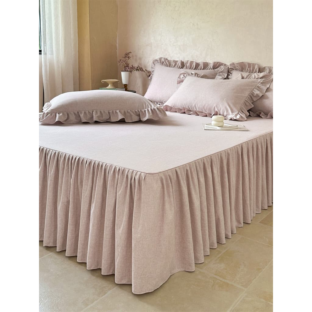 26 novo estilo saia de cama de algodão amigável à pele colcha de peça única estilo lençol quatro estações capa de cama U