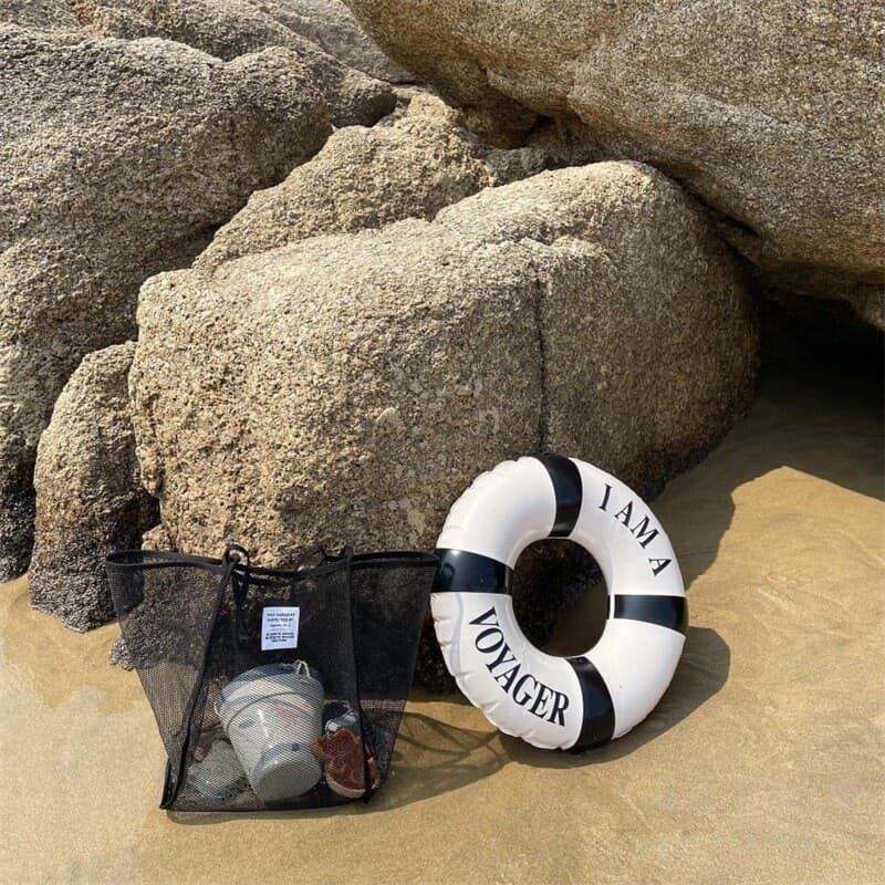 Versão coreana ins saco de praia saco de armazenamento de brinquedos das crianças leve grande capacidade viagem à beira-