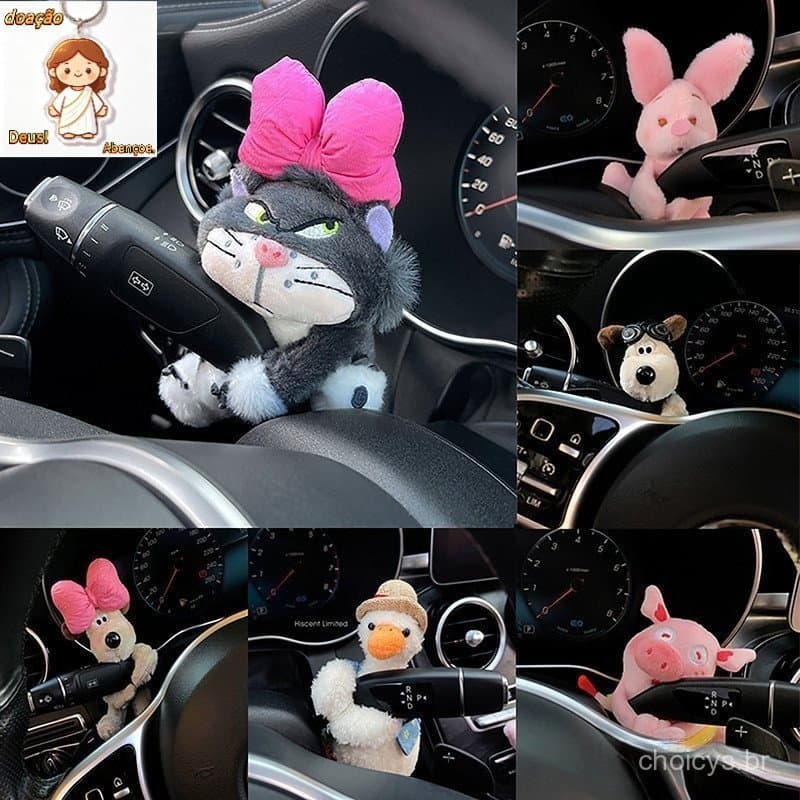 Decoração De Carros Animais De Pelúcia Bonecos Ornamento Interior BR