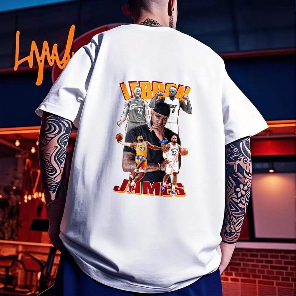 Camiseta Preta Masculina Estampa Colagem Atletas Esportivos Gráfico Amarelo Vermelho Manga Curta Gola Redonda Versátil 1