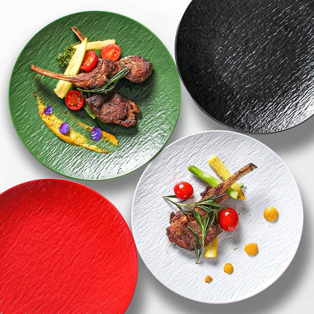 Prato de talheres de melamina, Catering comercial, macarrão de alta qualidade, comida ocidental, bife, prato de jantar,