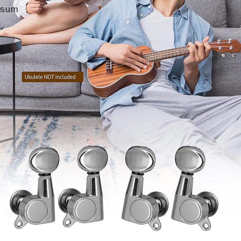 [sum] 4 Unidades De Afinação De Ukulele Peg Uke Knobs Tuners Cabeças De Máquina Chave Para Ukelele De 4 Cordas Guitarra