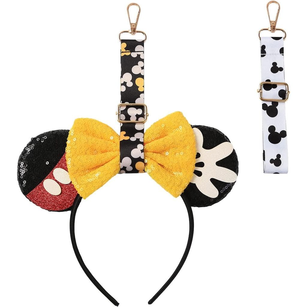 Obavioy 2 Peças Suporte de Orelha de Rato para Mochila, Suporte de Tiara, Cordão, Chaveiro, Acessórios de Viagem, Decora