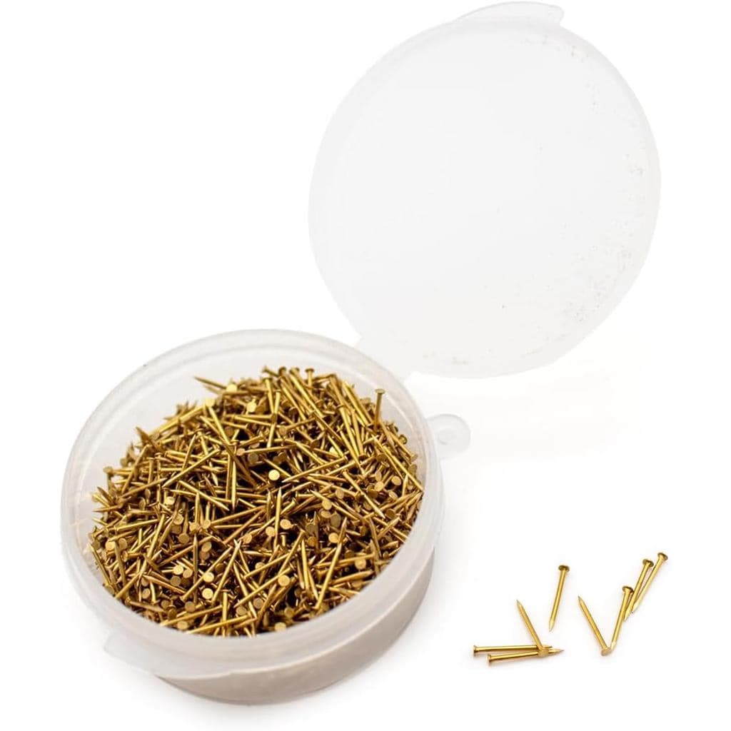 iDili Brass Nails Ship Model Making Brass Nails - 0.7mm x 10mm Fine Pointed Pins for Wooden Model Boats, Ships, Hull Pla
