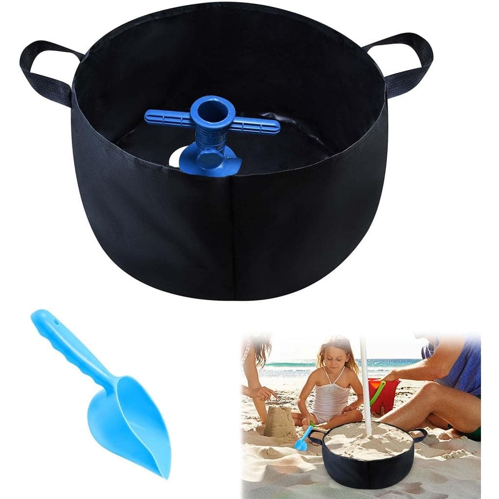 Sacos de Areia para Peso de Guarda-Sol de Praia, Base de Guarda-Sol com Âncora de Areia, Kit de Suporte de Guarda-Sol de