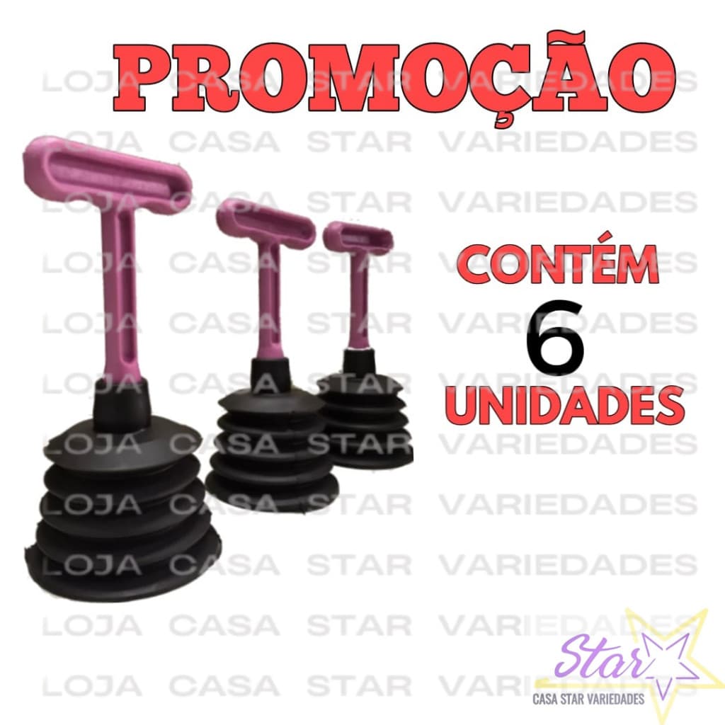 Desentupidor de Pia de cozinha Sanfonado KIT 6 UNIDADES para pias , Lavatórios e Ralos