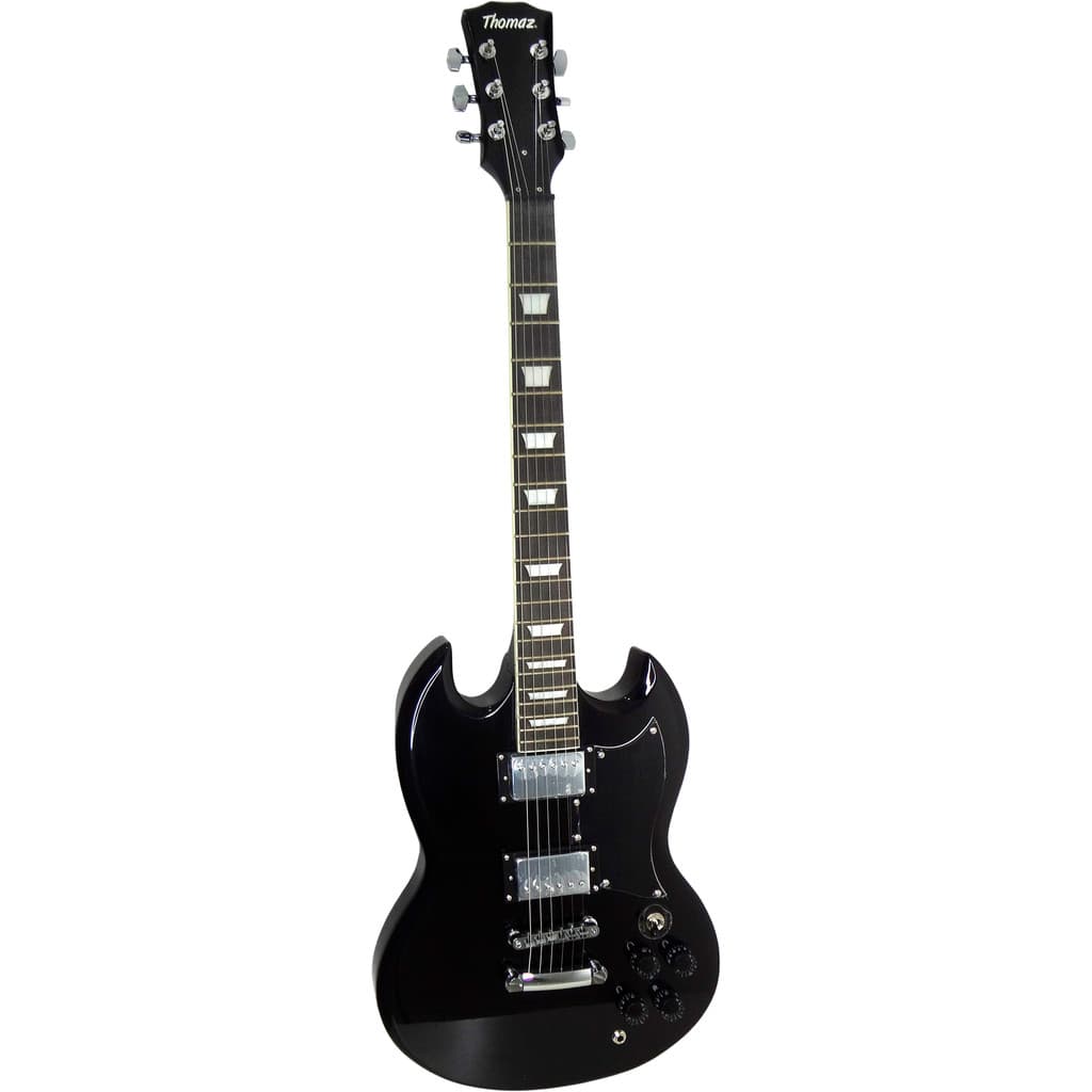 Guitarra Elétrica SG de Madeira Maciça Thomaz TEG 340 Preto