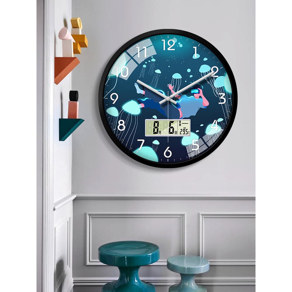 Relógio de parede criativo sala de estar decoração doméstica quarto mudo relógio de parede nórdico simples relógio de pa