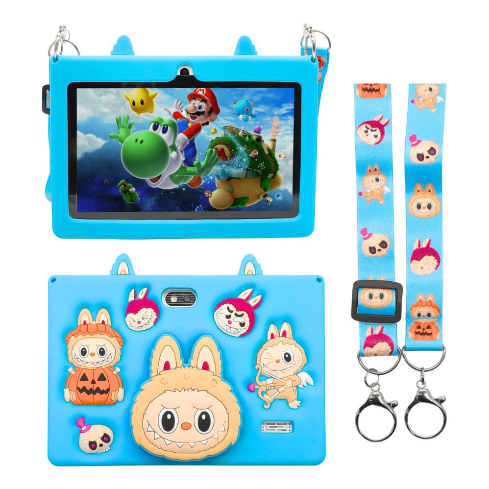 Tablet Infantil Android Kids 128gb Memória 7' Polegadas 8gb Ram Wifi 5G + Alça e Caneta