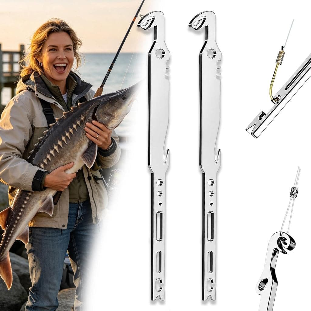 Ferramenta Multifuncional de Pesca 6 em 1 em Aço Inoxidável, Removedor de Anzóis e Amarrador de Nós, Nova Ferramenta Mul