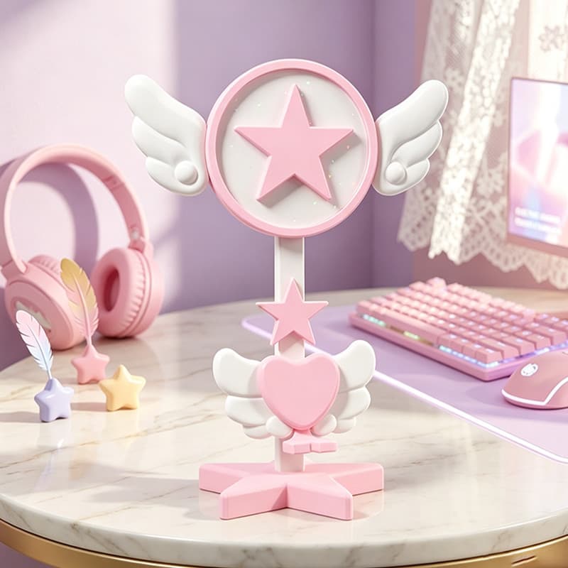 Suporte De Fone De Ouvido Para Jogos 2 Em 1 , Controlador Xbox/PS5/Switch Pro , Acessório De Mesa Kawaii Anime , E Exibi