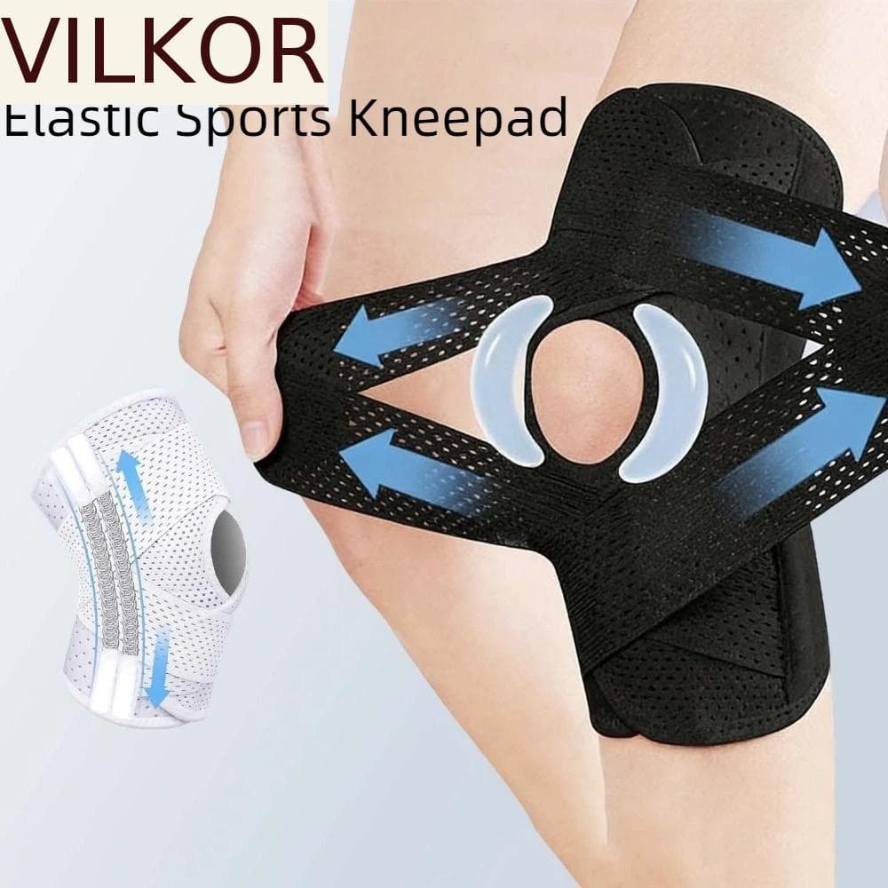 Joelheira Esportiva Elástica VILKOR , Manga De Joelho De Compressão Antiderrapante , Joelheiras Esportivas Respiráveis