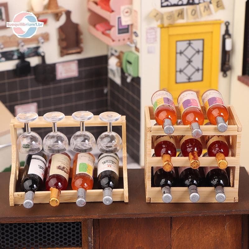 tue Casa De Bonecas Em Miniatura Mini Copo Vinho Ra Taça Conjunto Modelo Móveis Decoração Brinquedo Boneca Acessórios BR