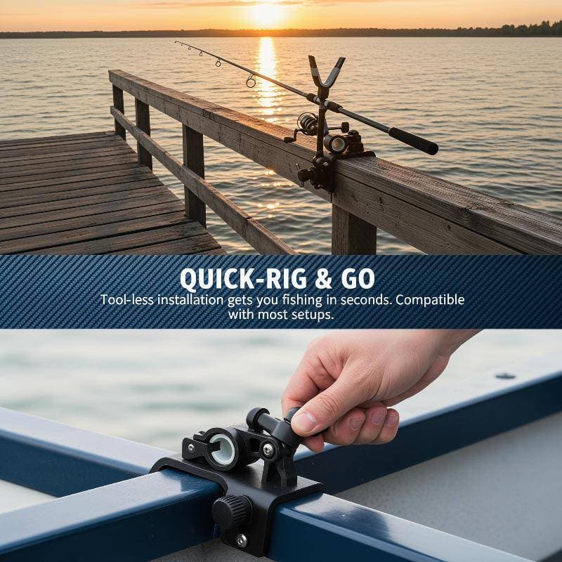 Suporte Para Vara De Pesca Em Aço Inoxidável , Braets Esticados , Durável Estabilidade Aprimorada .