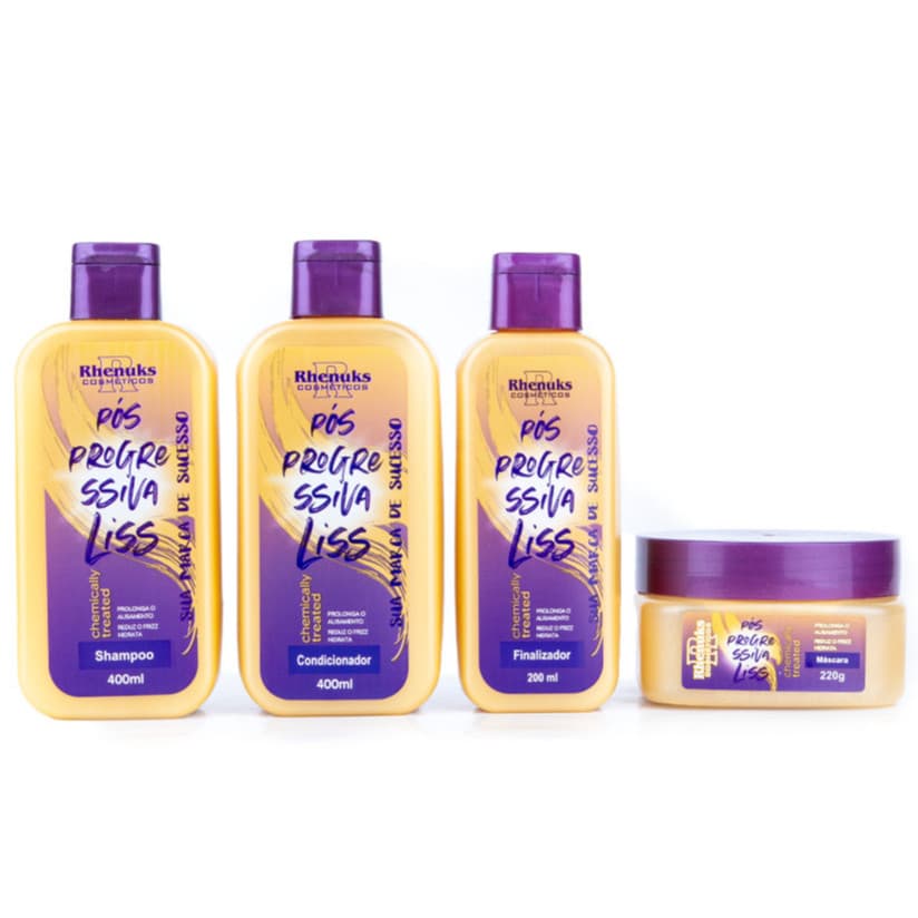 KIT CAPILAR POS PROGRESSIVA PARA CABELOS LISOS - 1 KIT COM 4 PEÇAS