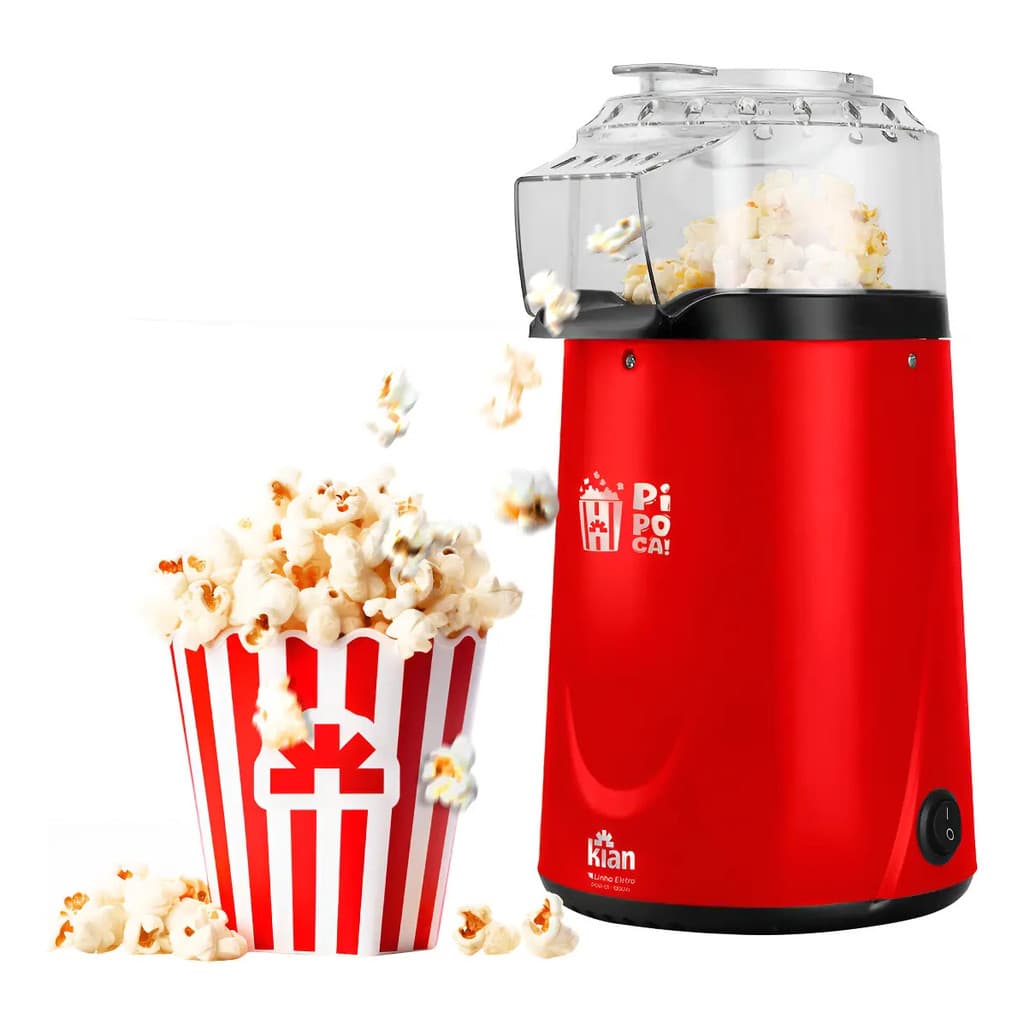 Pipoqueira Elétrica 1200w Vermelha Pop01 - Kian 220v Vermelho 220v