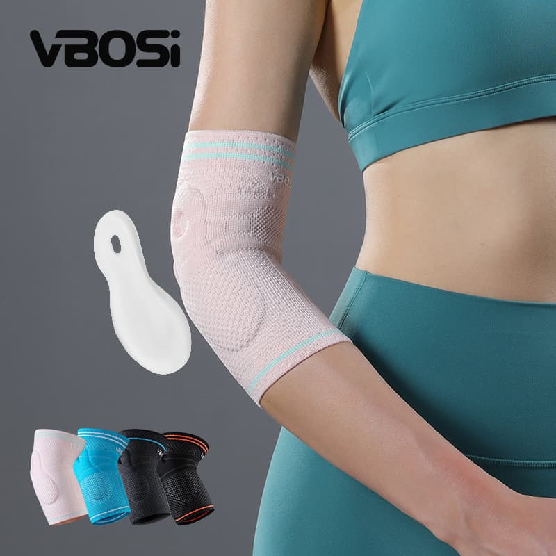Cinta de cotovelo, manga articulatória, equipamento de fitness de compressão em silicone