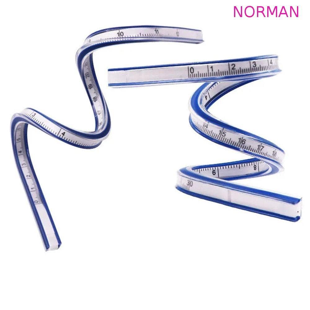 Régua Em Forma De Cobra NORMAN , Curva De Serpentina De Plástico Flexível De 30 Cm 40 50 60