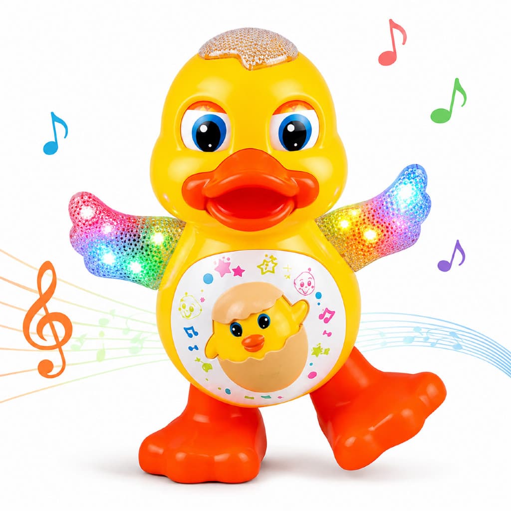 Pato Dançarino Brinquedo Musical Dança Anda Mexe Luz E Som
