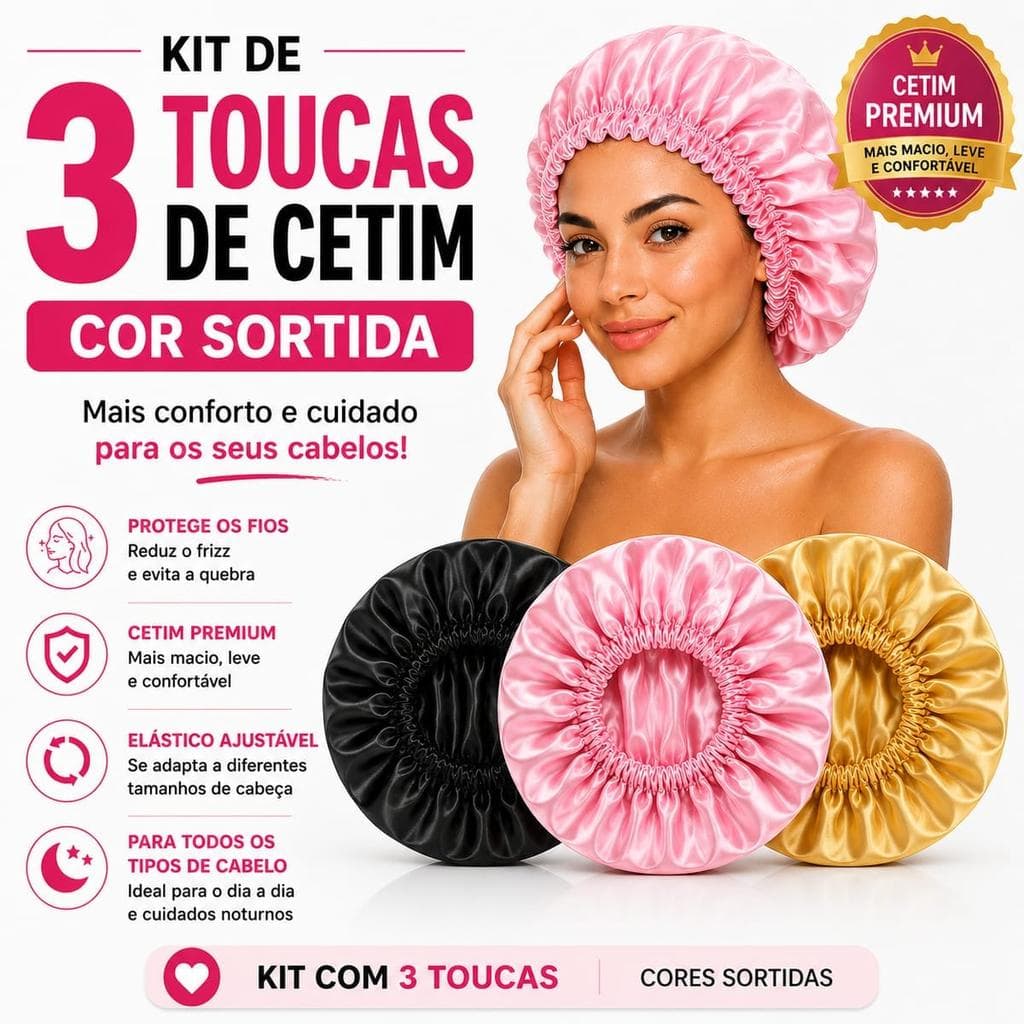 TOUCA DE CETIM COR SORTIDA - 3UN