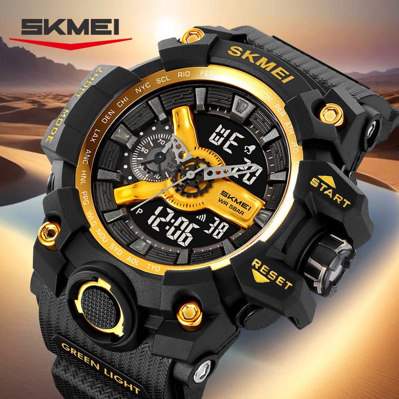 SKMEI momento beleza moda relógio masculino esportes ao ar livre relógio eletrônico multifuncional despertador cronógraf