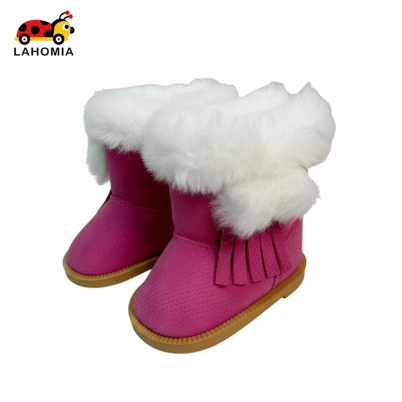 LAHOMIA Botas De Boneca De Pano Macio Neve Calçados Inverno Roupas Para Bonecas De Juntas Esféricas