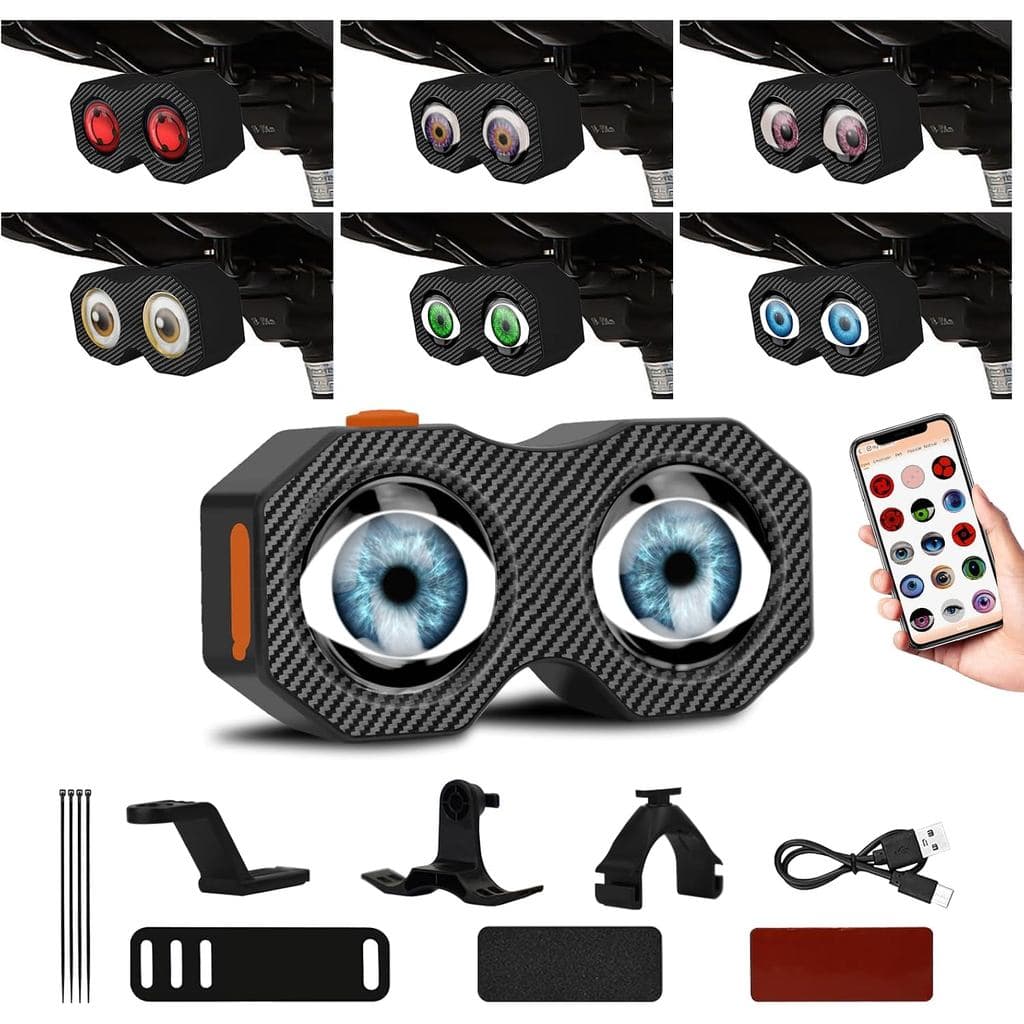 Lanterna Traseira para Bicicleta Demon Eyes 2026 Atualizada, Luz Traseira LED Inteligente à Prova d'Água com 82 Predefin