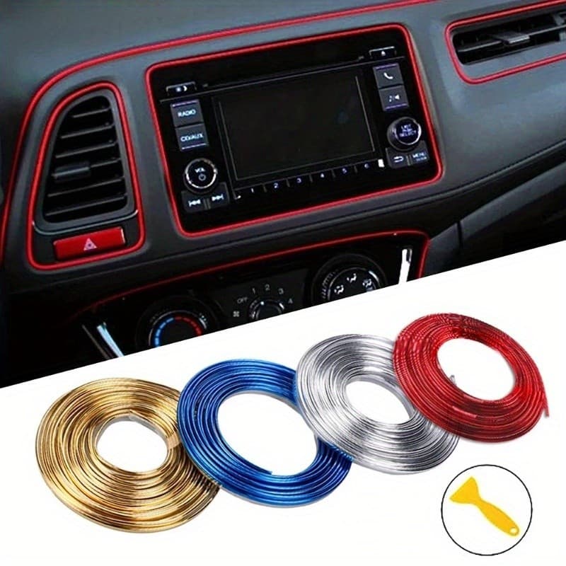 Decoração Universal De Moldagem De Carro , Tiras Flexíveis , 3m/118.11inInterior , Molduras Automáticas , Capa Guarnição