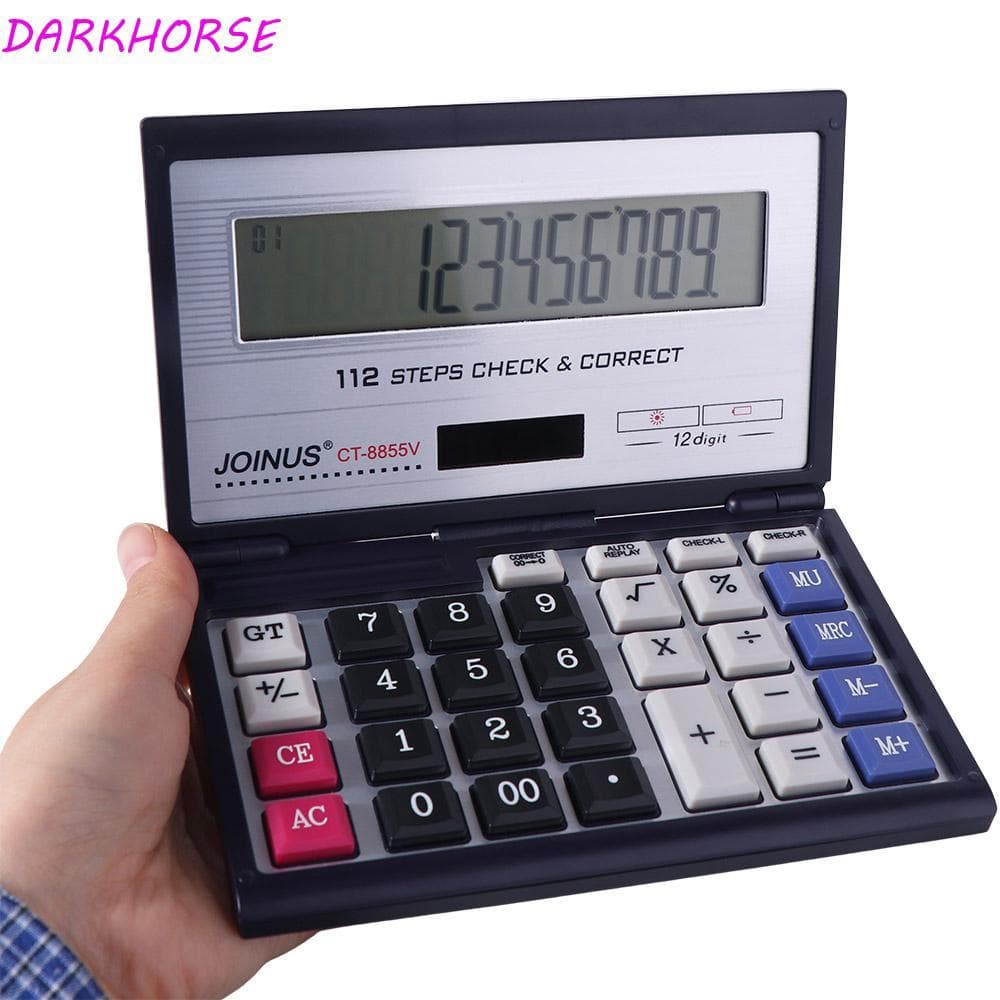 Calculadora Solar , Dobrável Multifuncional Portátil De Escritório Financeiro De Tela Grande