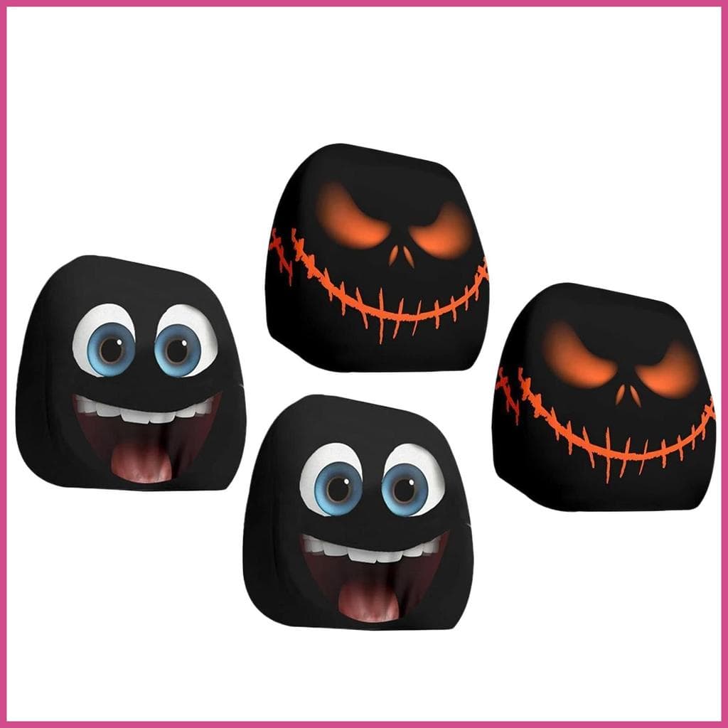 Capa Protetora Para Encosto De Cabeça De Assento De Carro , 2 Pacotes , Halloween , Dianteiro Automático , SUVs , RVs ,
