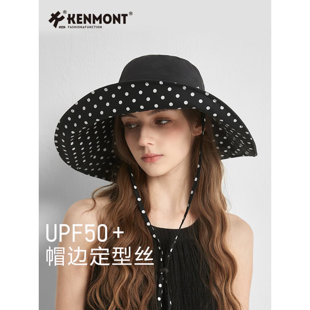 Kenmont Carmont Férias Viagem Balde Chapéu Feminino Verão À Prova de Ultravioleta Chapéu de Sol Moda Chapéu de Sol Portá