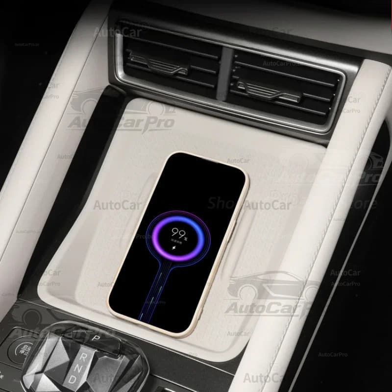 Para o console central do carro BYD YUAN PRO, tapete de silicone para carregamento sem fio, protetor de porta-copos, tap