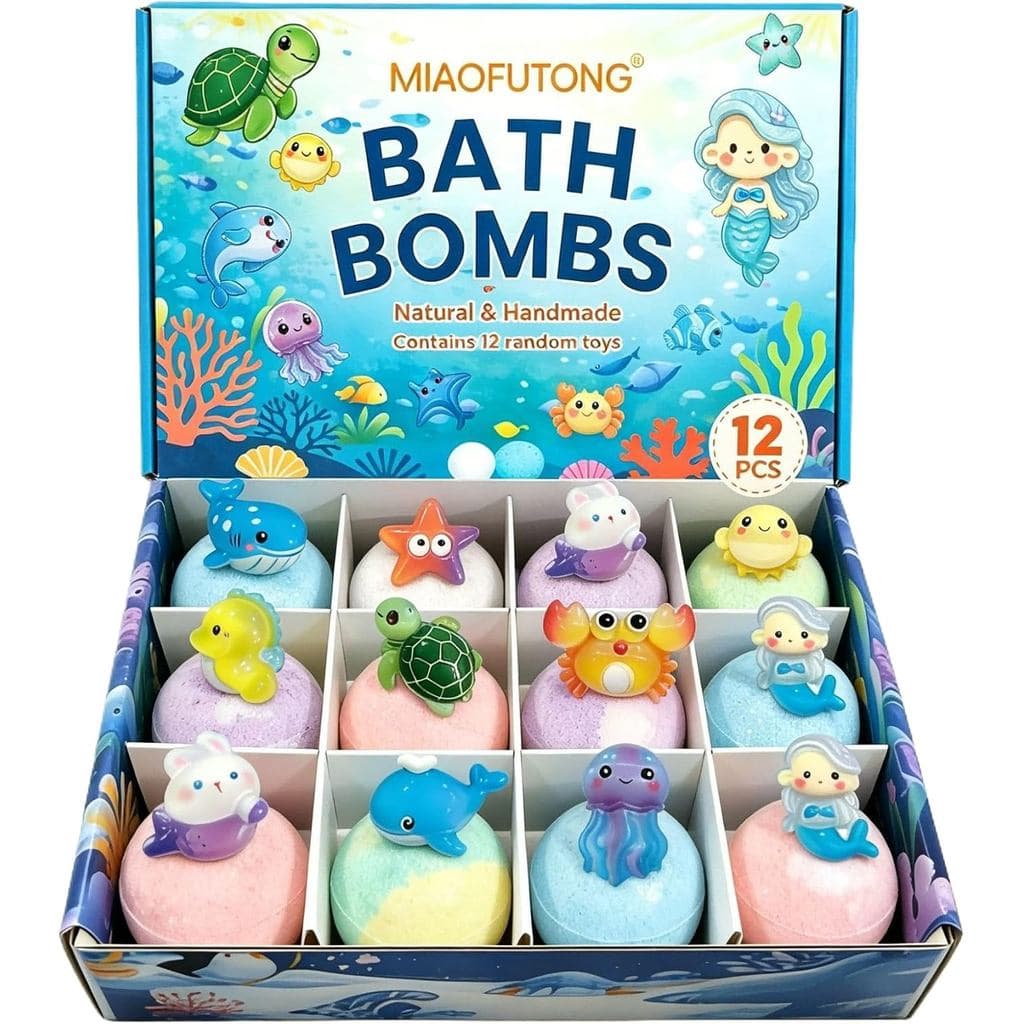 PlayFizz - Bombas de Banho Surpresa de Páscoa com Brinquedos para Crianças 1 Caixa - 12 Peças (1 Caixa - 12 Peças)