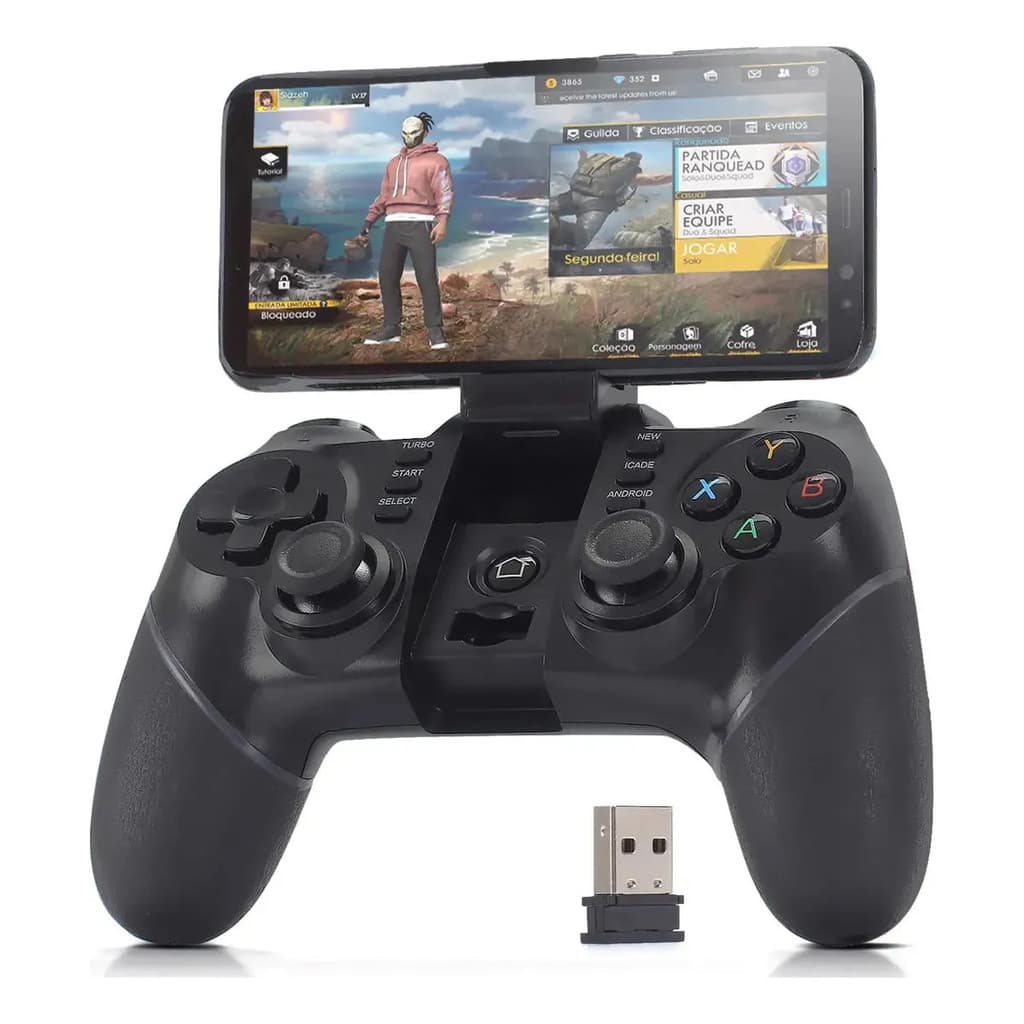 Controle Joystick Bluetooth Celular Android Gamepad Pc Ps3