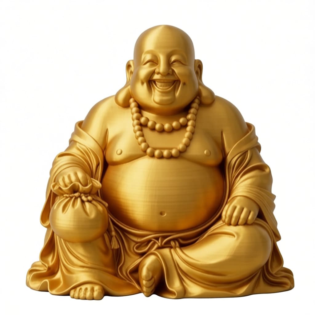 Buda Decorativo da Prosperidade | Estátua Feng Shui para Sala, Escritório e Decoração