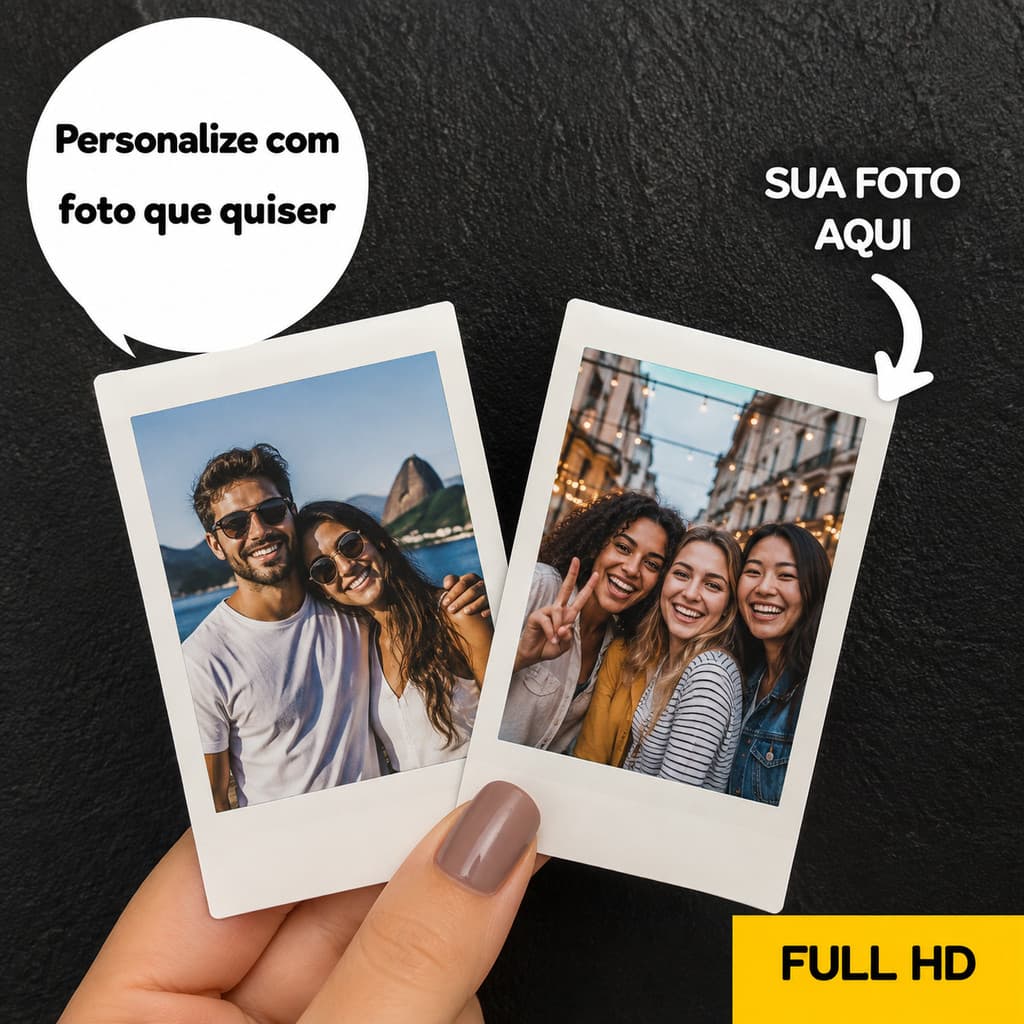 Kit 15 Mini Fotos Personalizadas HD Revelação para Capinha de Celular e Presente