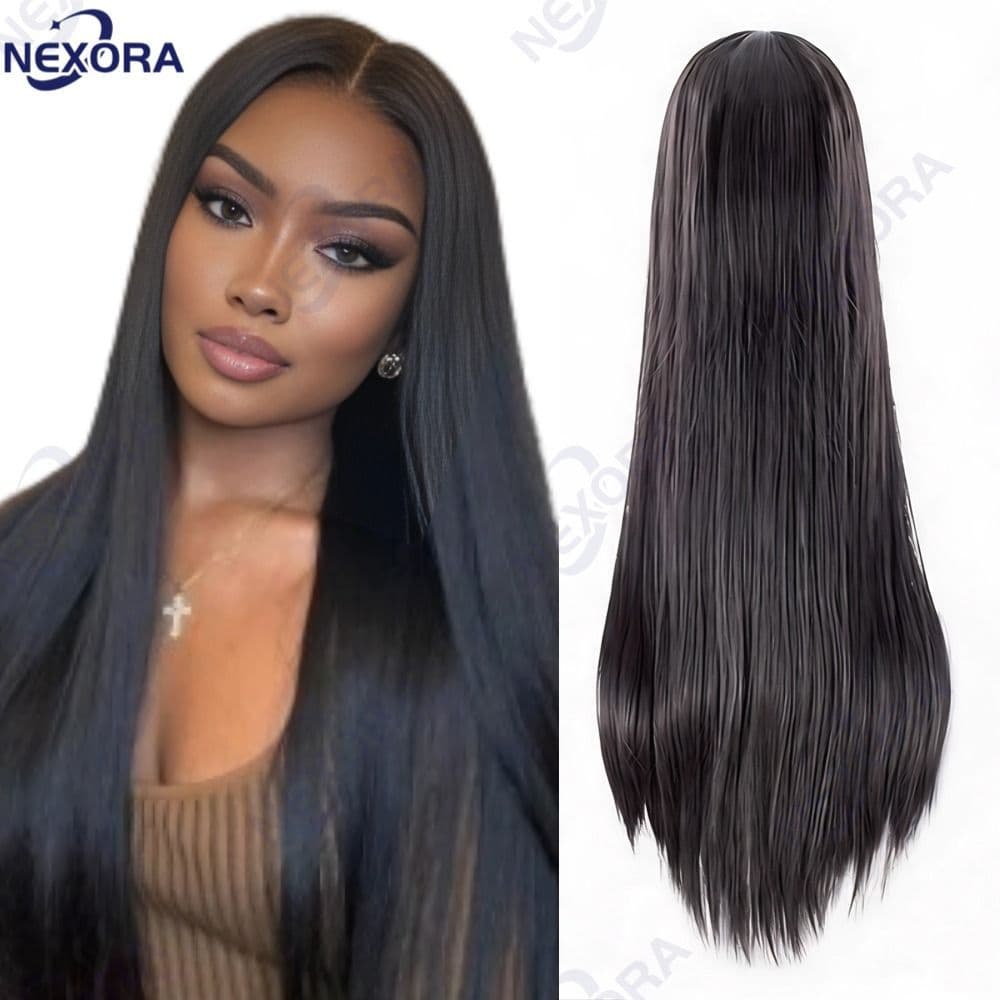 Peruca Orgânica Premium Hair Lisa Sem Franja Lindíssima 70cm-NE