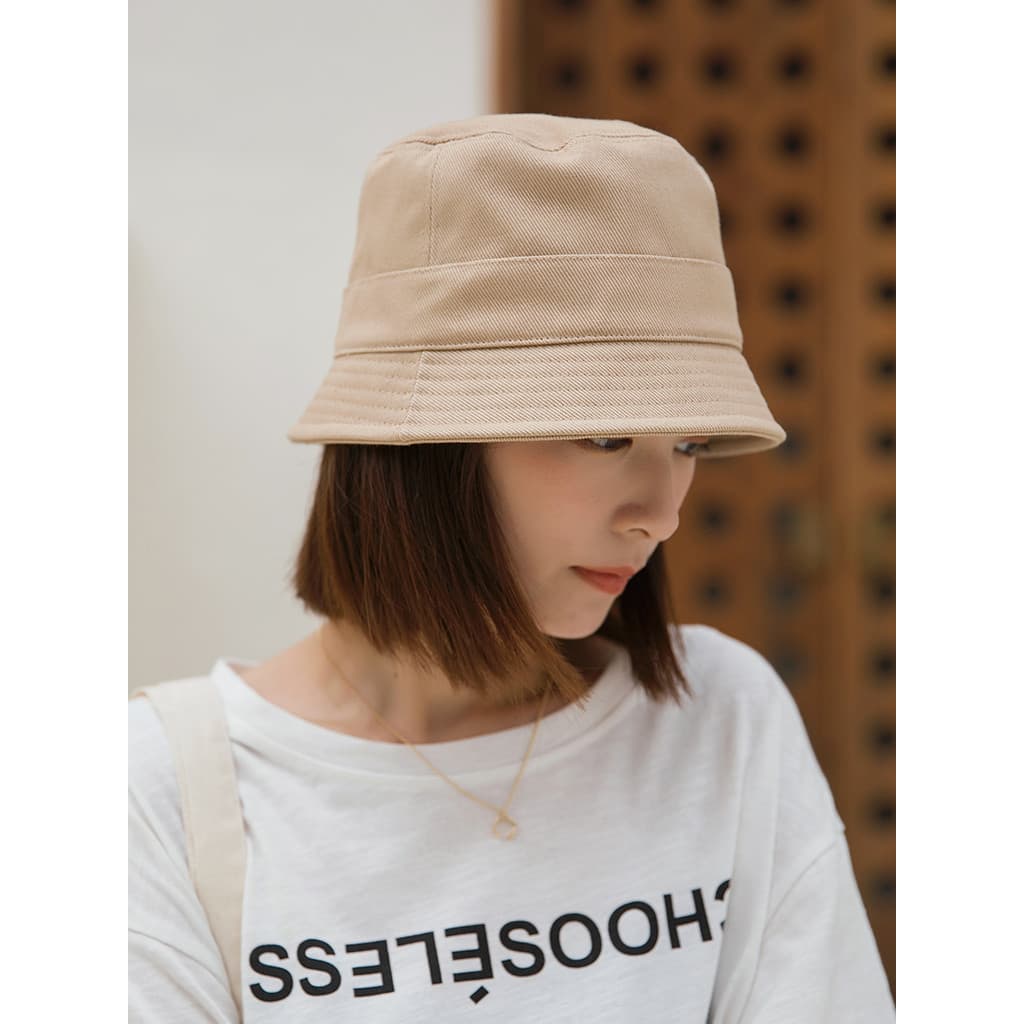 Chapéu balde feminino versão coreana verão de aba curta bacia chapéu estilo japonês chapéu de sol feminino primavera out