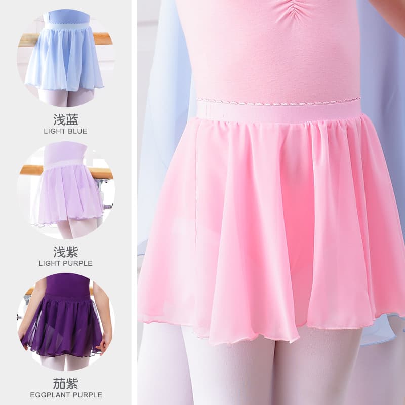 Crianças traje de dança feminino chinês prática de dança Chiffon gaze saia meninas dança saia crianças desempenho Ballet